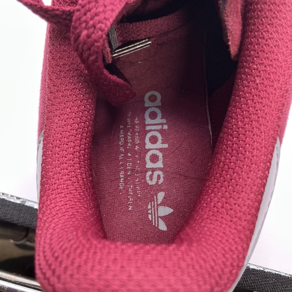 Adidas Campus Vulc Burgundy Maroon Grey Suede Canvas Skate Shoes Mens 8.5 F37365 - Picture 6 of 8